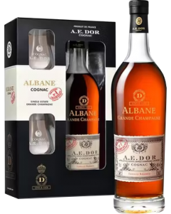 Coffret Cognac Albane & 2 verres